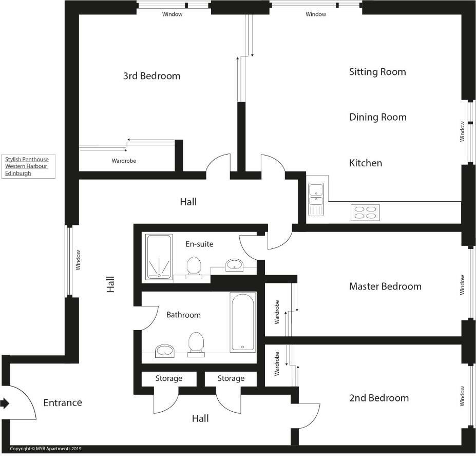 Stylish Penthouse Suite เอดินบะระ ภายนอก รูปภาพ